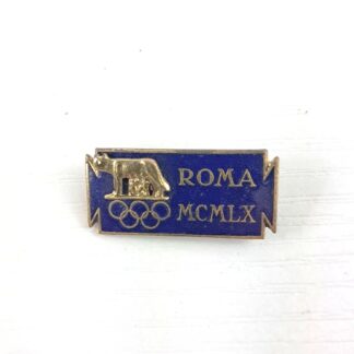 C00002599-90 Spilla smaltata/distintivo XVII Giochi Olimpici Estivi di Roma 1960 C.O.N.I. (Comitato Olimpico Nazionale Italiano) Lupa Capitolina Stab Artistici Fiorentini