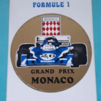 (S1) Cartolina con adesivo staccabile formula 1 grand prix Monaco viaggiata anno 1978