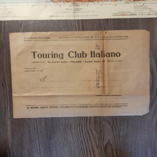 (S11) Carta D'Italia Touring Club Italiano Potenza con busta originale touring club italiano datata febbraio 1918