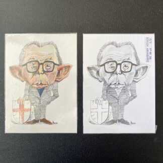 Cartoline caricature Giulio Andreotti - Politici disegno di G. Testi tiratura limitata a 200 esemplari