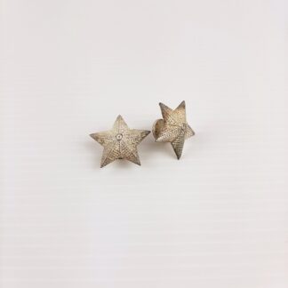 (S1) 4 stellette, stelle color argento per bavero UFFICIALE MARINA AERONAUTICA ESERCITO - USATE