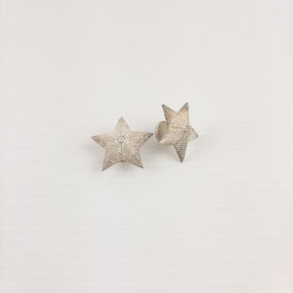 (S1) 6 stellette, stelle color argento per bavero UFFICIALE MARINA AERONAUTICA ESERCITO - USATE