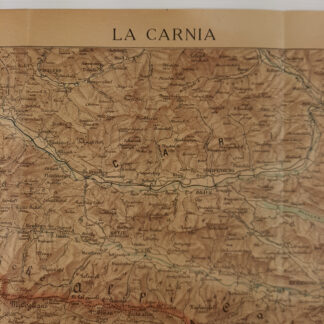 Carta geografica mappa militare  La Carnia