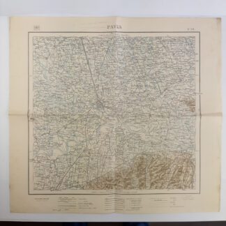 Carta geografica, cartina mappa militare  Pavia - Anno 1923