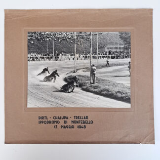 C00013734-669 Fotografie storiche di motociclismo su pista datate 17 maggio 1948, scattate presso l’Ippodromo di Montebello (Torino)