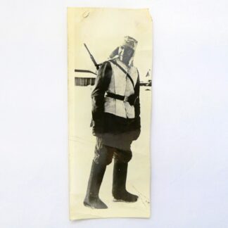 *WW2 ritaglio di Foto militare in b/n soldato sul fronte russo 7/04/1942