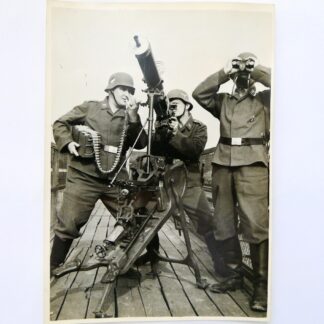 *WW2 Foto militare in b/n - Soldati tedeschi con mitragliatrice - 5 settembre 1939