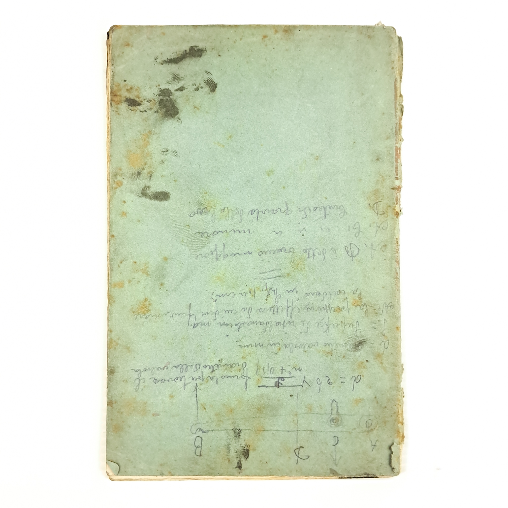 **Raro libretto tecnico d’epoca con tavole meccaniche ferroviarie – Locomotiva a vapore – ca. 1880-1920