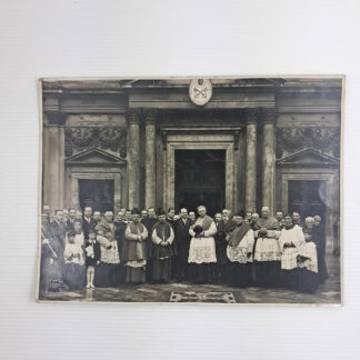 *Fotografia storica 1932 Basilica Nostra Signora dei Miracoli Roma – Evento religioso San Celso – Firme originali