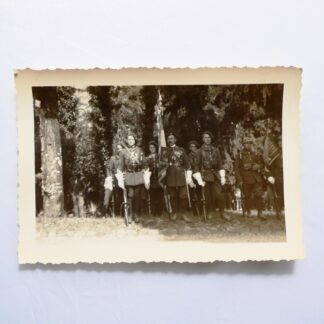 Foto originale Fascismo milizia MVSN Moschetti Labaro anni '30